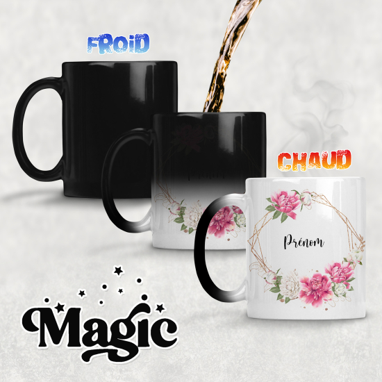 Tazza magica personalizzata - Fiori