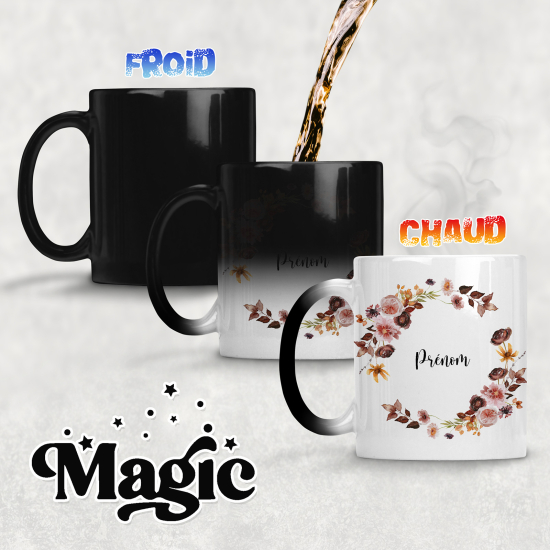 Tazza magica personalizzata - Fiori