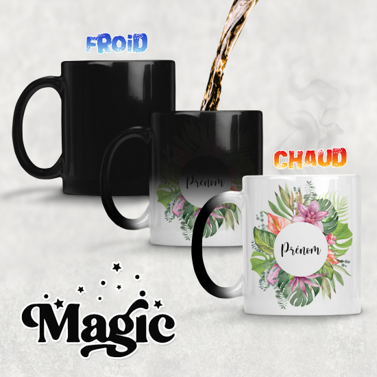 Tazza magica personalizzata - Fiori Tropicali