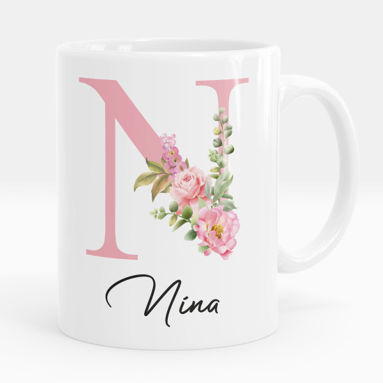 Tazza / Mug monogram personalizzata - Lettera N