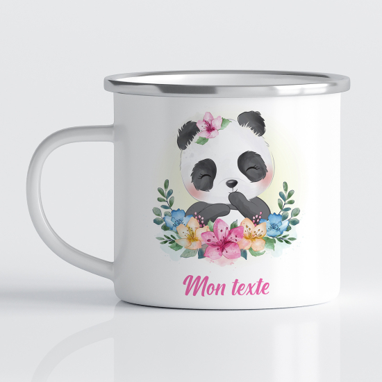 tazza smaltata personalizzata per Bambini - Panda