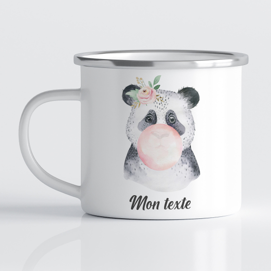 tazza smaltata personalizzata per Bambini - Panda