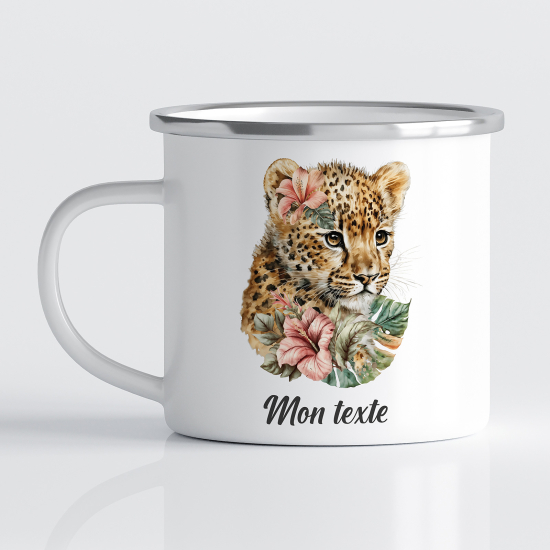 tazza smaltata personalizzata per Bambini - Tigre