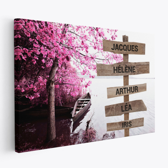 Tela per bambini personalizzata - Barca sul lago