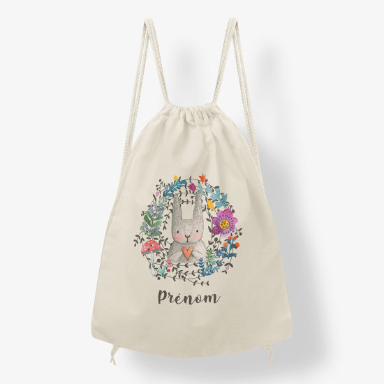 Zaino personalizzato con coulisse - Coniglio