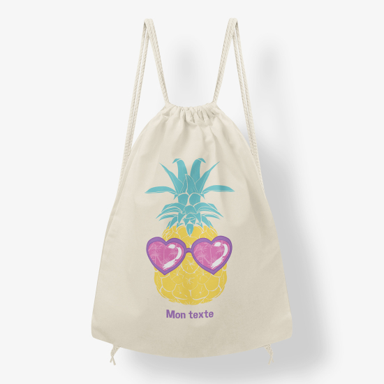 Zaino personalizzato con coulisse - Design ananas