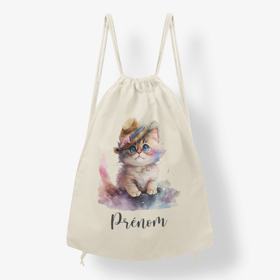 Zaino personalizzato con coulisse - Gattino