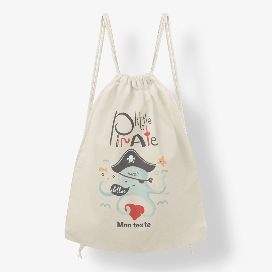 Zaino personalizzato con coulisse - Piovra pirata