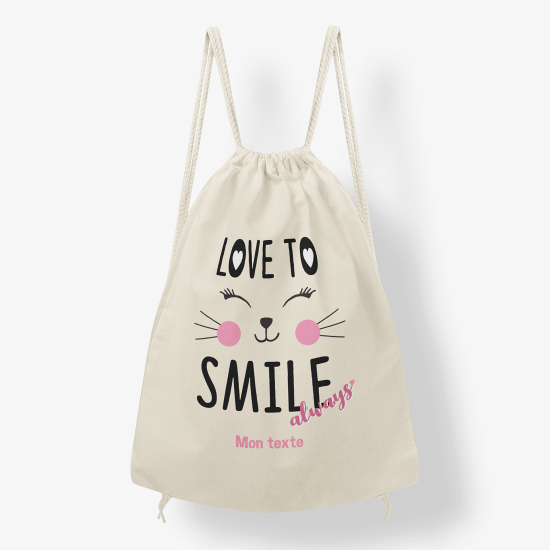 Zaino personalizzato con coulisse - Sorriso chat