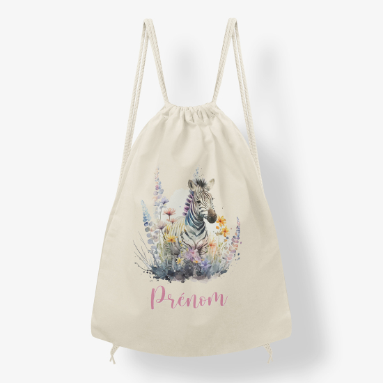 Zaino personalizzato con coulisse - Zebra