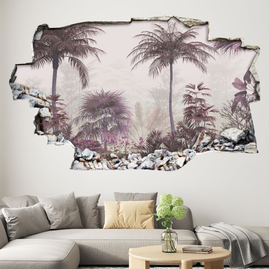 Adesivo murale effetto 3D - Giungla
