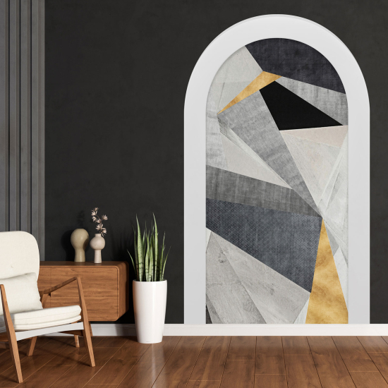 Adesivo Murale - Illusione ottica - Arco - Motivo geometrico