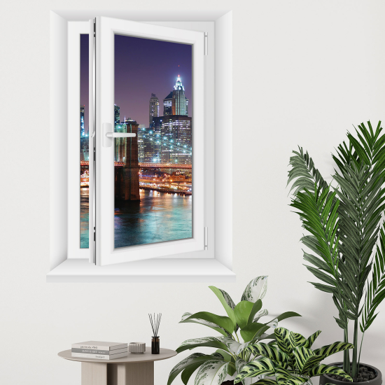 Adesivo Murale - Illusione ottica - Finestra - New York