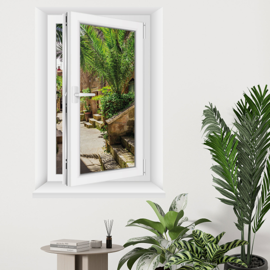 Adesivo Murale - Illusione ottica - Finestra - Vicolo