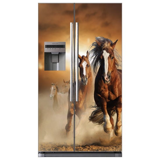 Adesivo per frigo americano - Cavalli