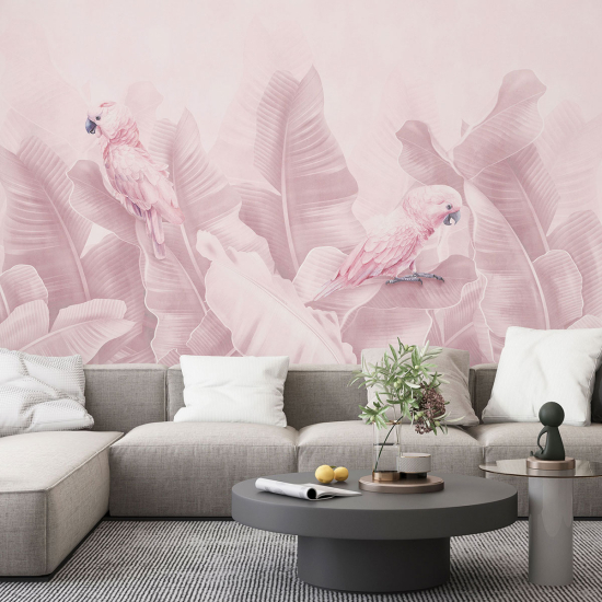 Carta da parati panoramica per bambini - Foglie tropicali