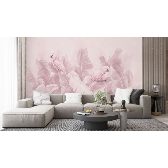 Carta da parati panoramica per bambini - Foglie tropicali