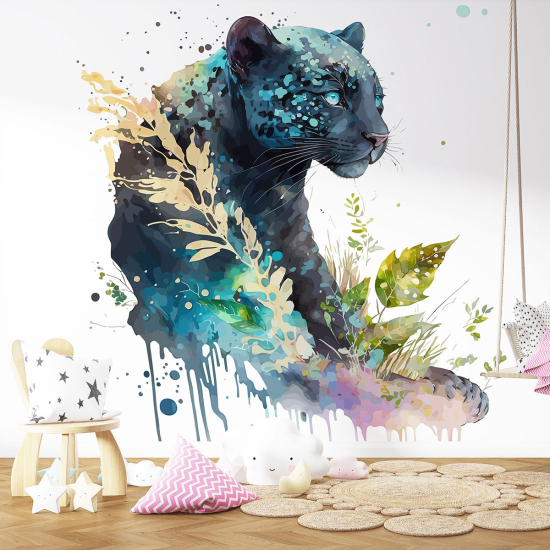 Carta da parati panoramica per bambini - Pantera nera