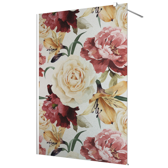 Pellicola sabbiato per Pareti Doccia - Fiori