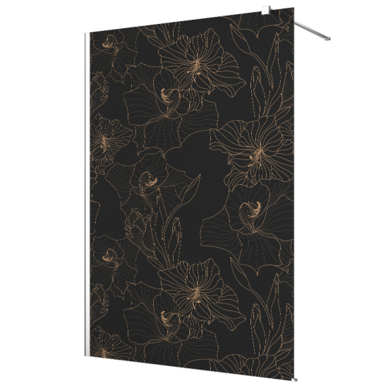 Pellicola sabbiato per Pareti Doccia - Fiori