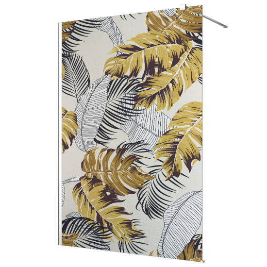 Pellicola sabbiato per Pareti Doccia - Foglie Tropicali