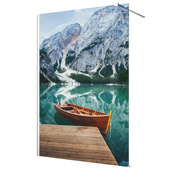 Pellicola sabbiato per Pareti Doccia - Lago di montagna