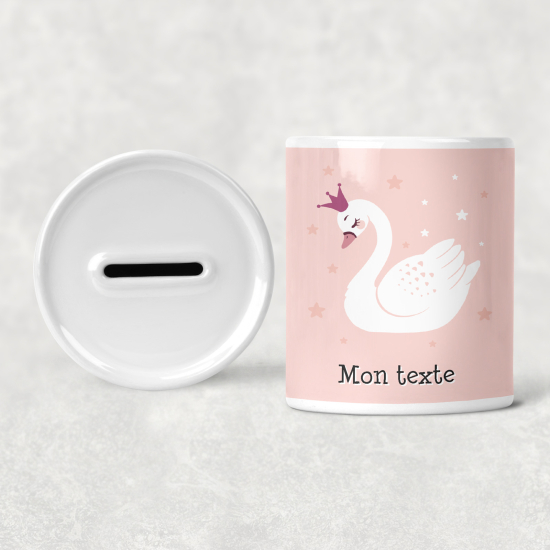 Salvadanaio per bambini personalizzato - Cigno