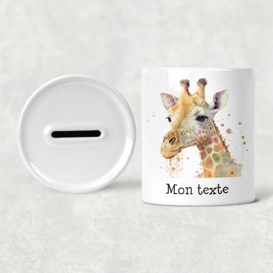 Salvadanaio per bambini personalizzato - Giraffa