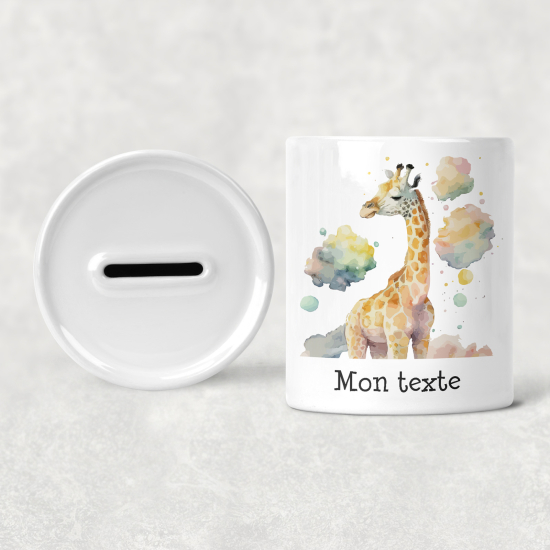 Salvadanaio per bambini personalizzato - Giraffa