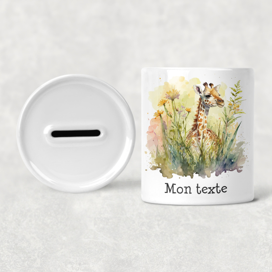 Salvadanaio per bambini personalizzato - Giraffa