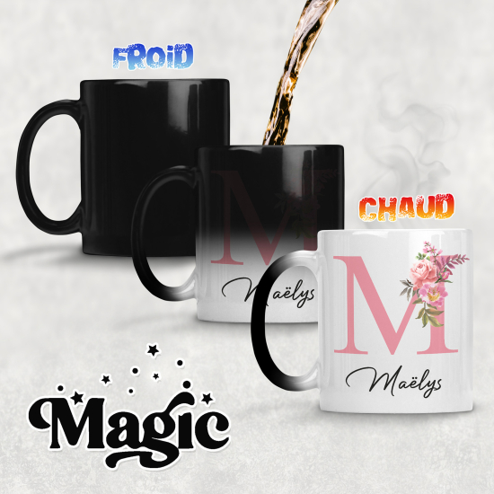 Tazza magica monogram personalizzata - Lettera M