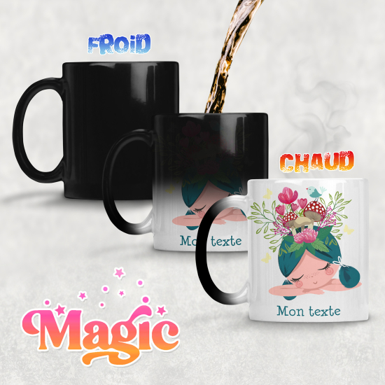 Tazza magica personalizzata - Piccola Ragazza Funghi