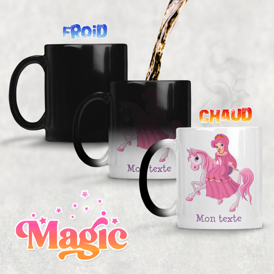 Tazza magica personalizzata - Principessa a Cavallo