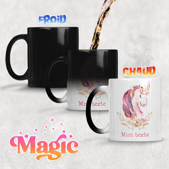 Tazza magica personalizzata - Unicorno