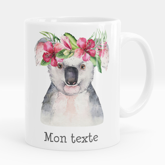 Tazza / Mug personalizzata - Koala fiori