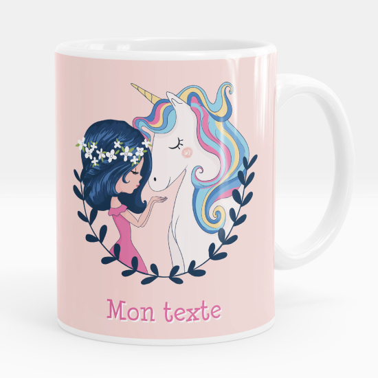 Tazza / Mug personalizzata - Ragazza e unicorno