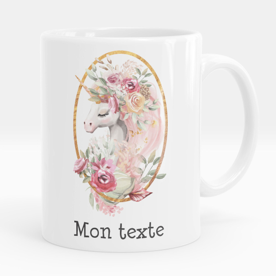 Tazza / Mug personalizzata - Unicorno fiori