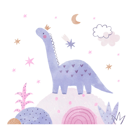 Carta da parati panoramica per bambini - Dinosauro