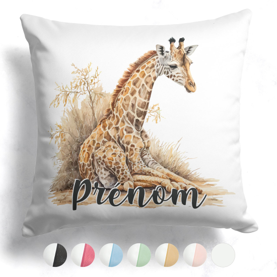 Cuscino bicolore personalizzato - Giraffa