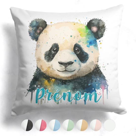 Cuscino bicolore personalizzato - Panda
