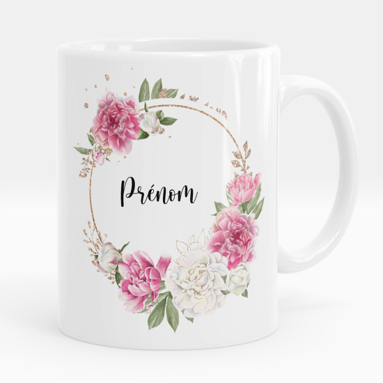 Tazza / Mug personalizzata - Corona di fiori