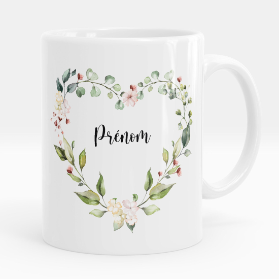 Tazza / Mug personalizzata - Fiori cuore