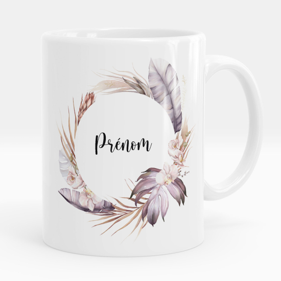 Tazza / Mug personalizzata - Fiori piume