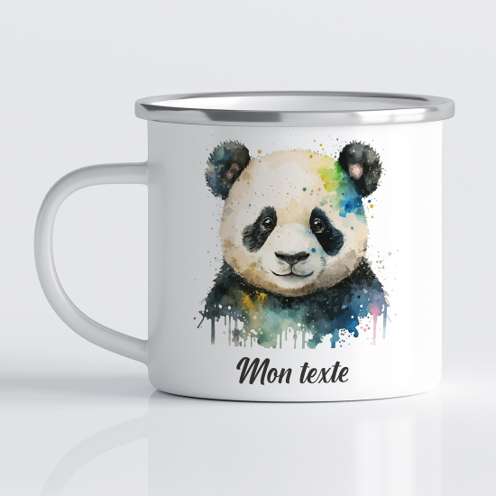 tazza smaltata personalizzata per Bambini - Panda